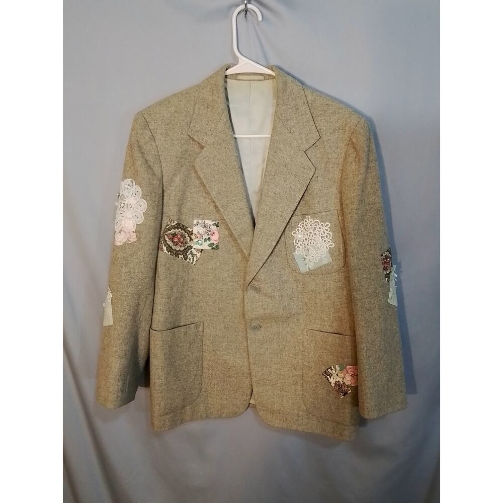 Gray Jacket With Patch Work. - image 3